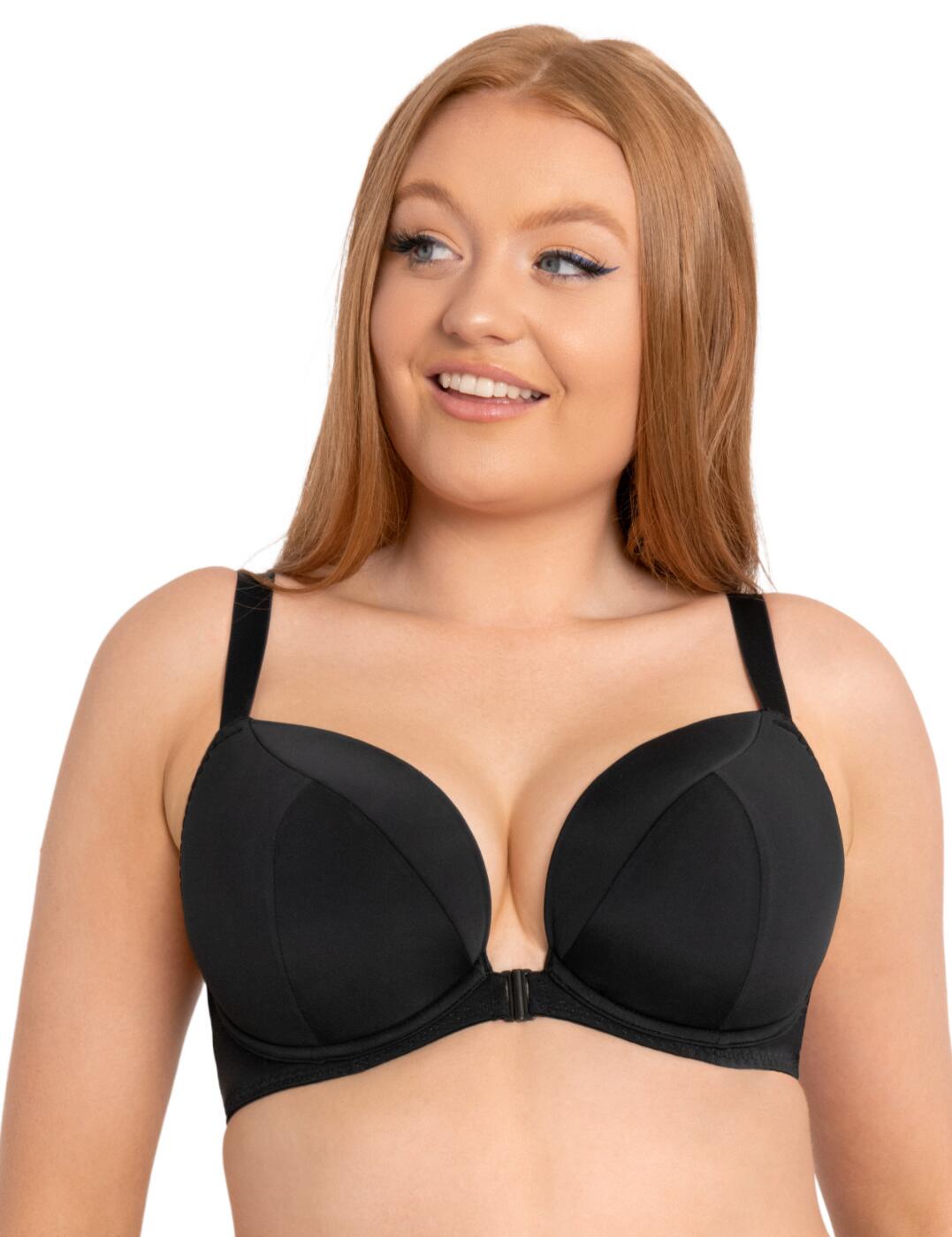 Curvy Kate introduces this front opening bra from the Superplunge Kiss collection. The same design as their bestselling Superplunge Multiway bra but with a comfortable twist - the front fastening makes this piece incredibly easy to wear. The smooth material and deep plunging neckline make it ideal for any and all occasions, with the bra remaining invisible under clothing and giving you the freedom to not worry about any bothersome bra lines. The adjustable shoulder straps feature a j-hook detail, allowing you to adapt this piece to your most comfortable fit.  Deep plunging neckline 3-part cups Smooth material with mesh underband Adjustable multiway shoulder straps (J-hook) Barrel front closure Underwired Moulded cups Country of origin: China Composition: 86% Polyamide &pipe; 14% Elastane Listed in UK sizes  54901-97878-1270363 CK036107 Front Fastening Plunge Bra
