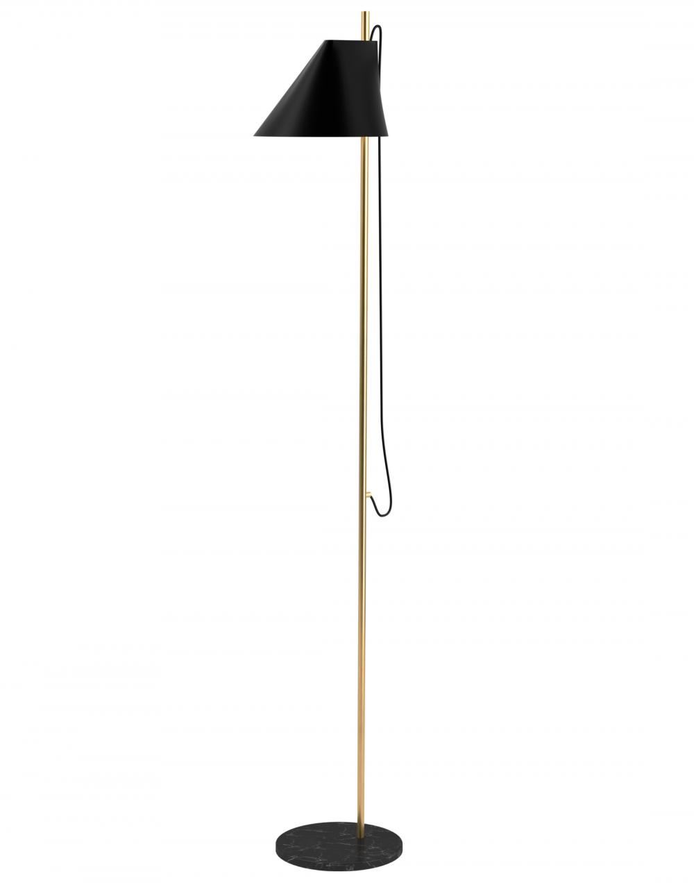 Yuh Floor Lamp Brass With Black Marble Base