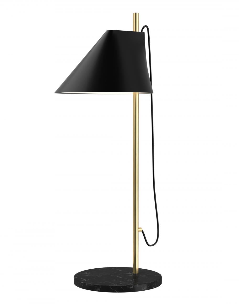 Yuh Table Lamp Brass With Black Marble Base