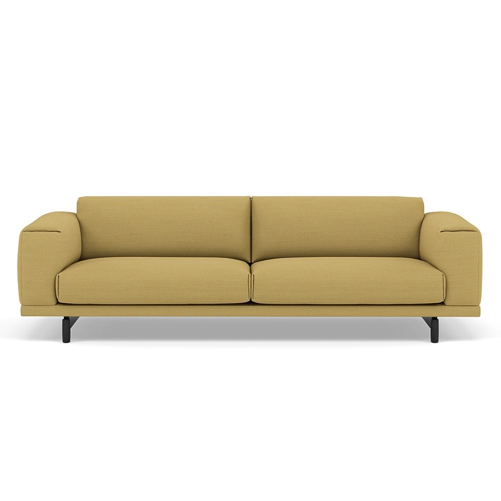 Rest Sofa 3seater Lacquered Oak Black Hallingdal 407