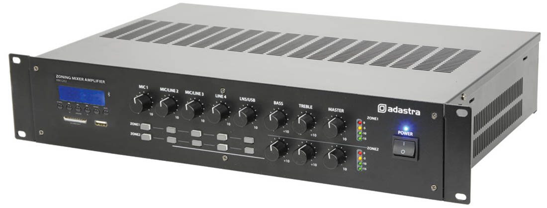 Image of Mixer PA Amplifier - 2 Zone Paging 100V 120W