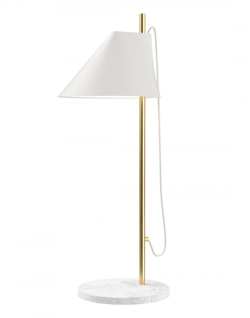 Yuh Table Lamp Brass With White Marble Base
