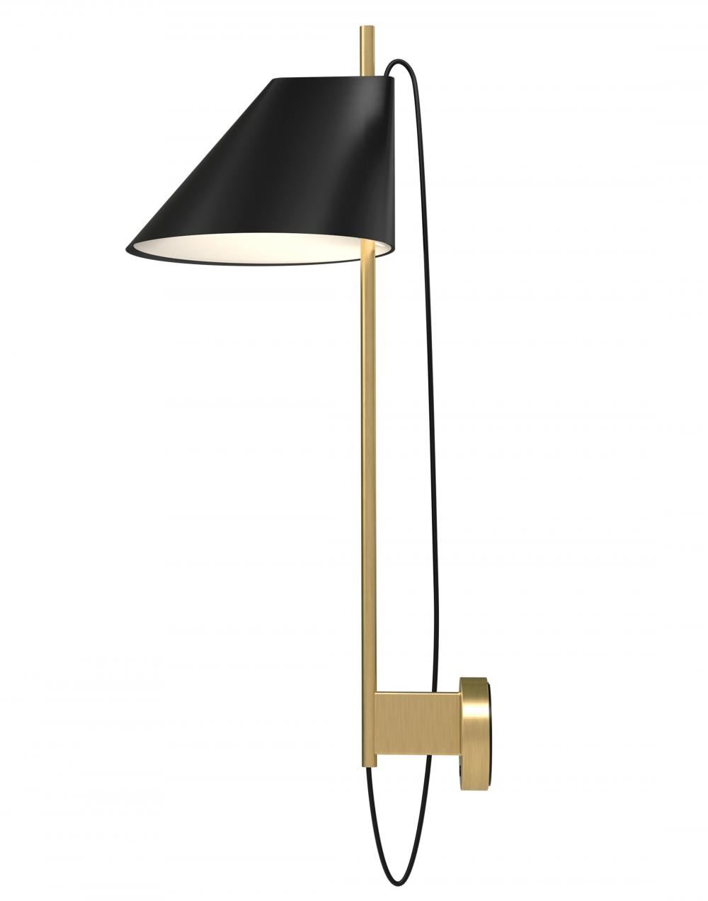 Yuh Wall Light Brass With Black Marble Base