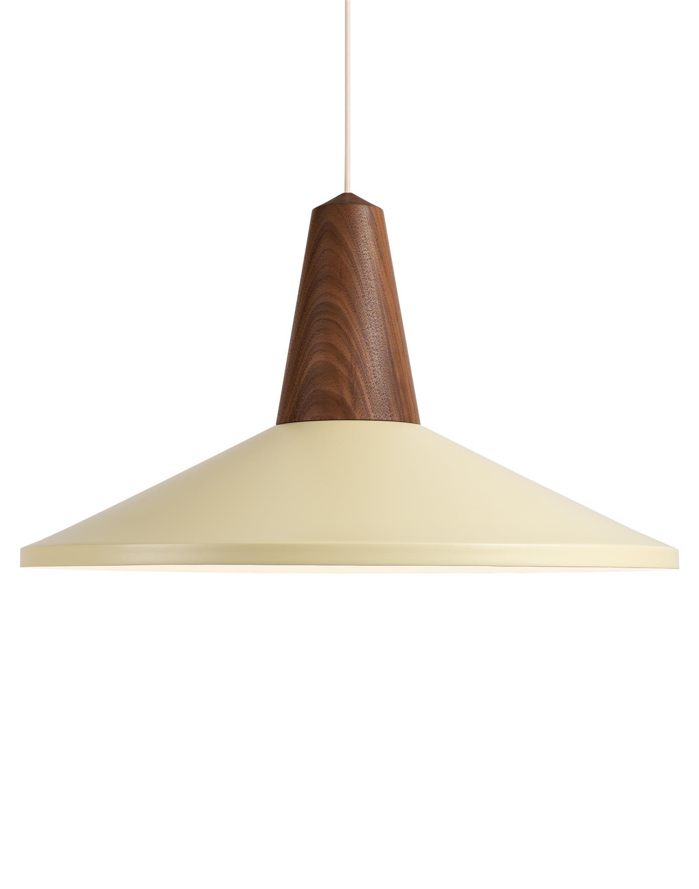 Eikon Shell Pendant Walnut Wax Yellow Designer Pendant Lighting