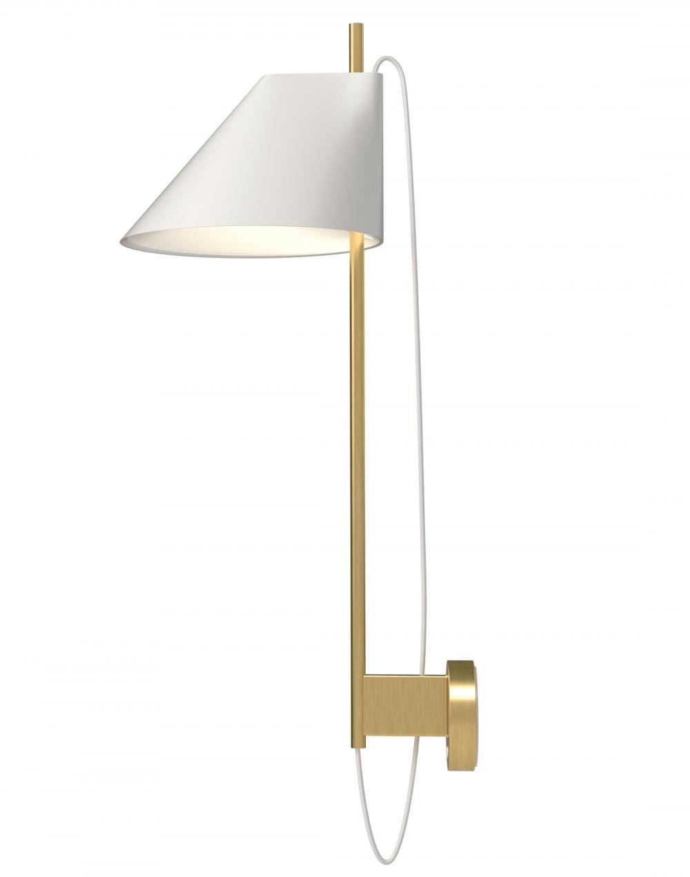 Yuh Wall Light Brass With White Marble Base
