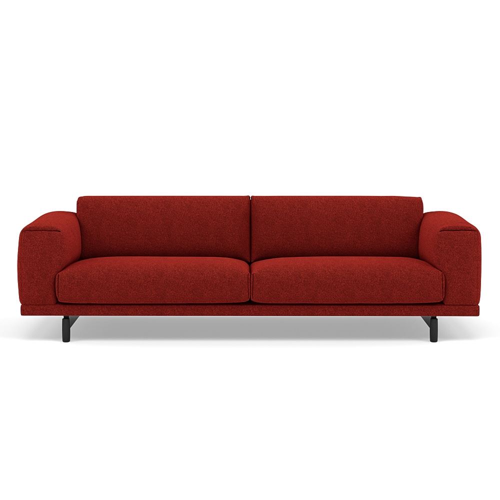 Rest Sofa 3seater Lacquered Oak Black Hallingdal 596