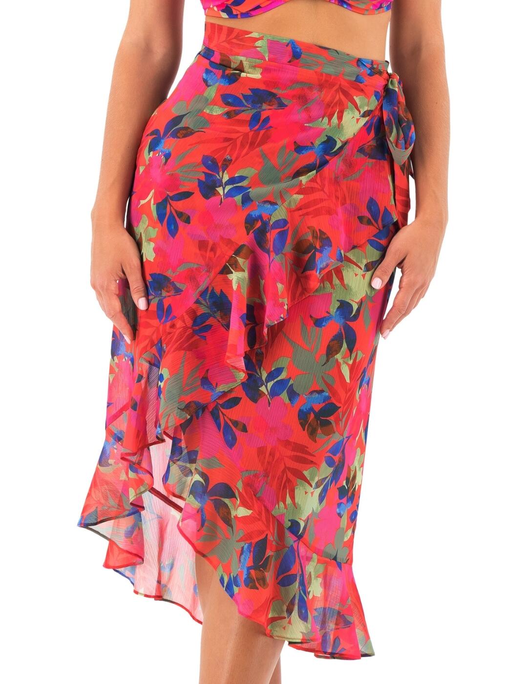 Feel fruity in this funky yet functional sarong from the fun Playa Del Carmen collection by Fantasie. This versatile piece can be worn in 3 ways, as a dress or a skirt. For those less-coverage, daytime looks, take a peek at the coordinating swimwear found in the Playa Del Carmen collection for a stunning match.  Multi-way wearing Side tie detailing Versatile dress or skirt Matching coordinates available Frill detail finish Country of origin: China Composition: 100% Polyester Listed in UK sizes  62037-107311-1421391 504391 Cover Up