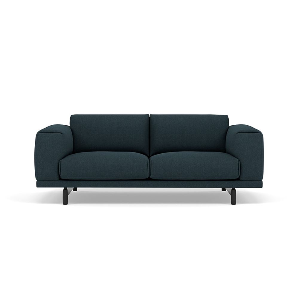 Rest Sofa 2seater Lacquered Oak Black Remix 873