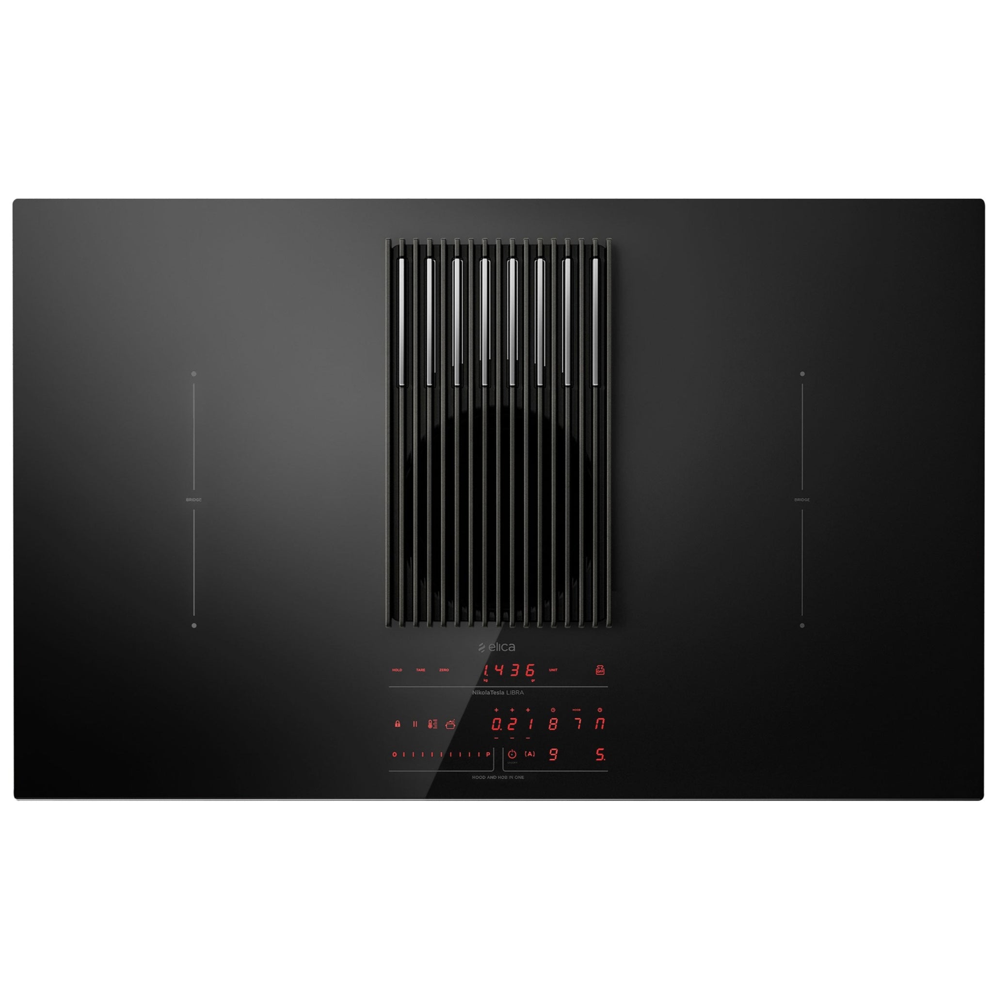 Elica Nikolatesla Ntlibrablkdo Libra 83cm Ducted Air Venting Induction Hob Black One Only At This Price