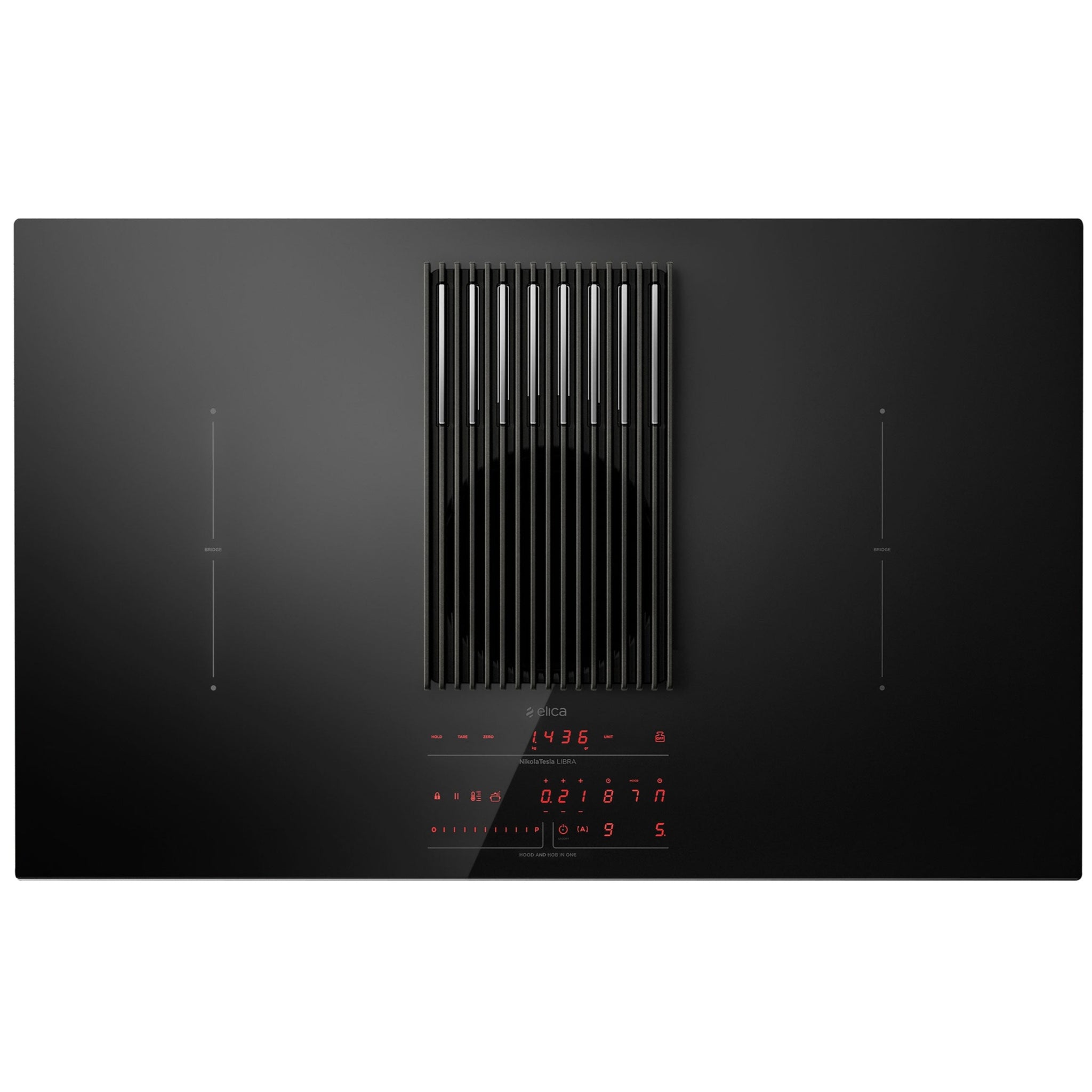 Elica Nikolatesla Ntlibrablkrc Libra 83cm Recirculated Air Venting Induction Hob Black