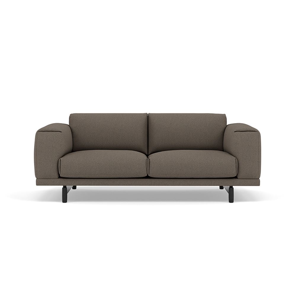 Rest Sofa 2seater Lacquered Oak Black Hallingdal 227