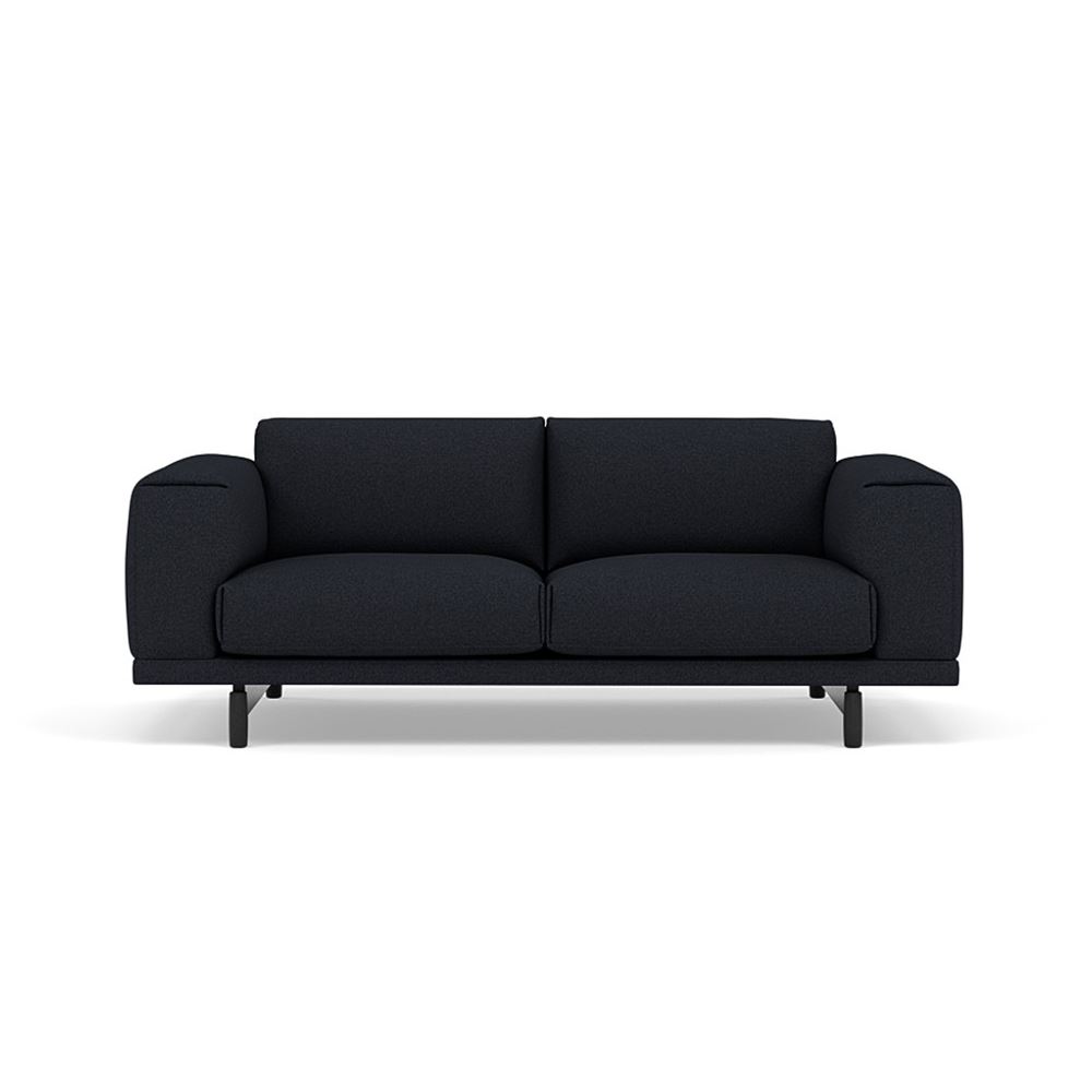 Rest Sofa 2seater Lacquered Oak Black Hallingdal 180