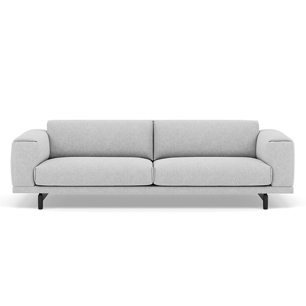 Rest Sofa 3seater Lacquered Oak Black Hallingdal 116