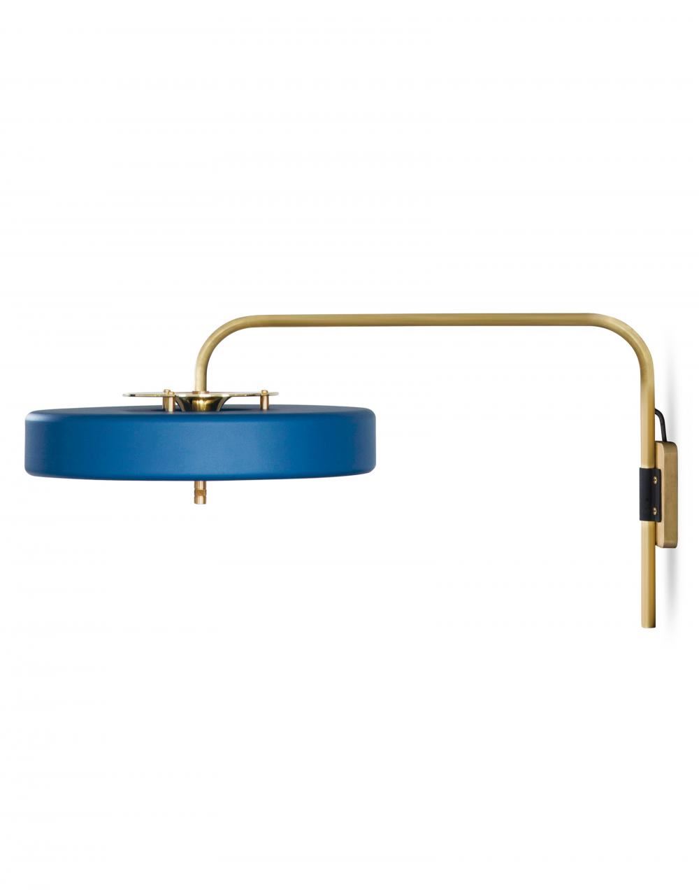 Revolve Wall Light Brass Matte Petrol Blue