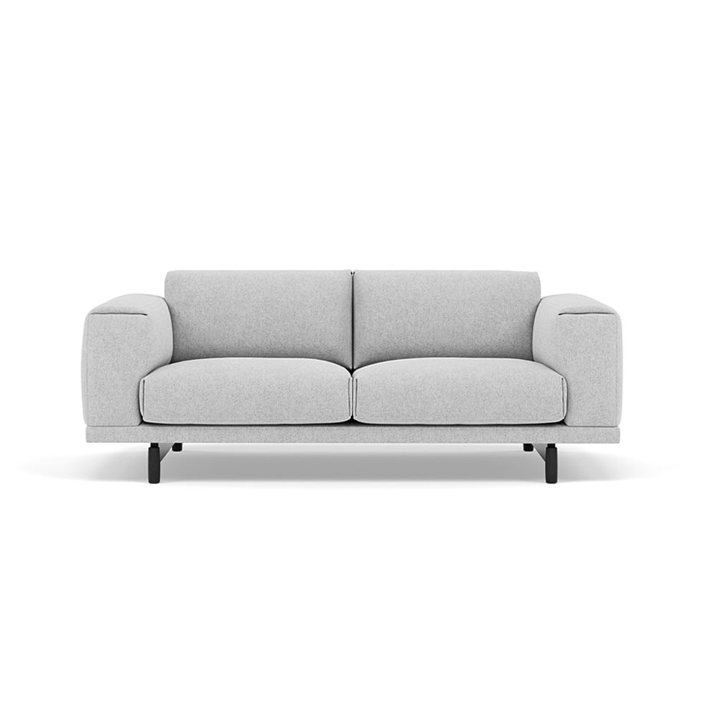 Rest Sofa 2seater Lacquered Oak Black Hallingdal 116