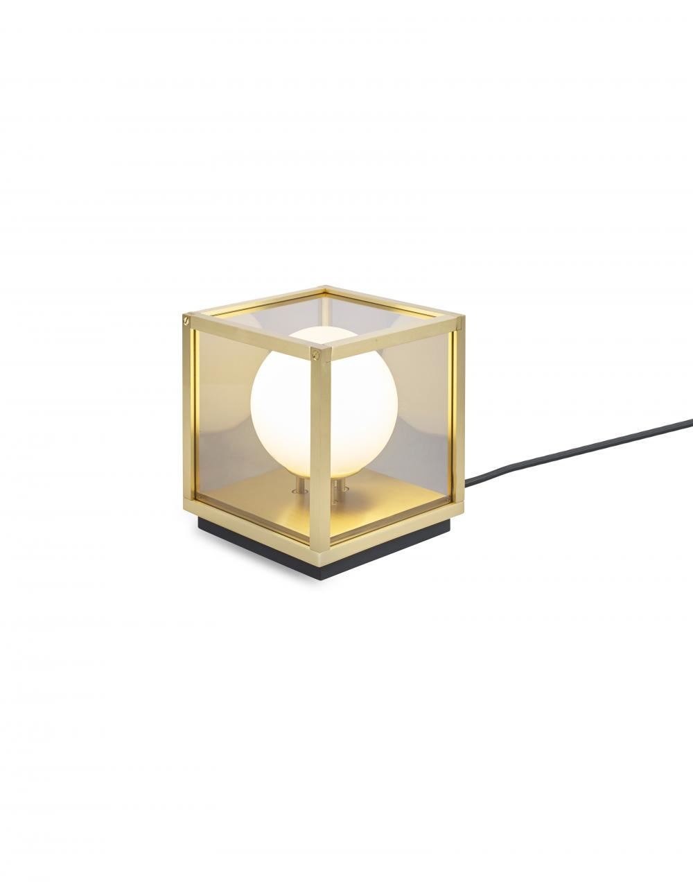 Pearl Table Light Single Satin Brass