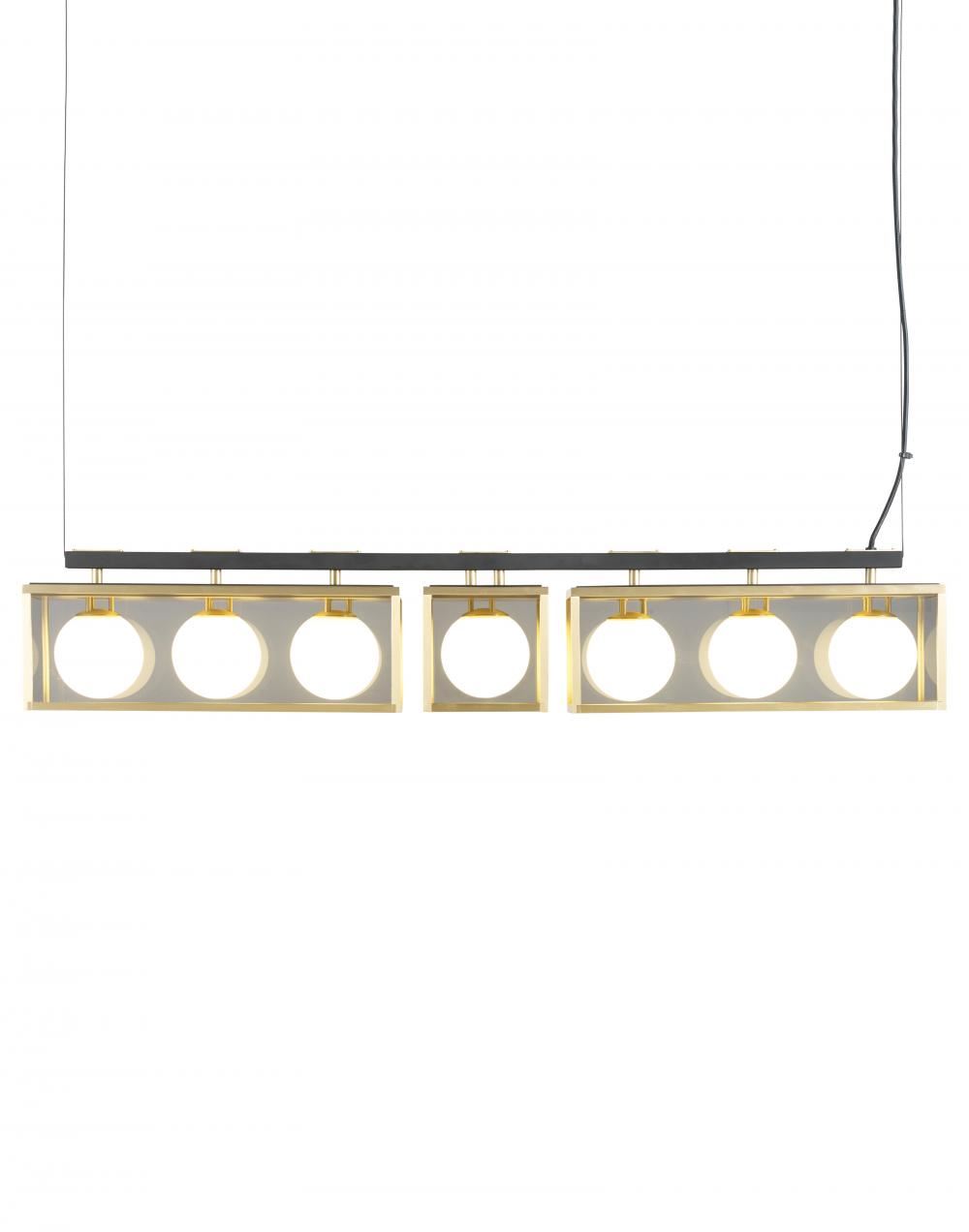 Pearl Pendant Light Large Satin Brass