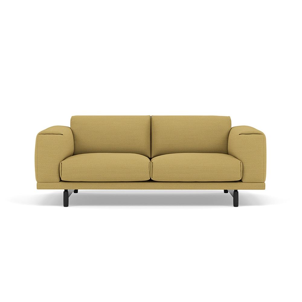 Rest Sofa 2seater Lacquered Oak Black Hallingdal 407