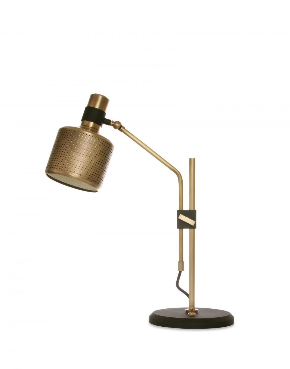 Riddle Table Light Single Brass With Matte Black Detailing