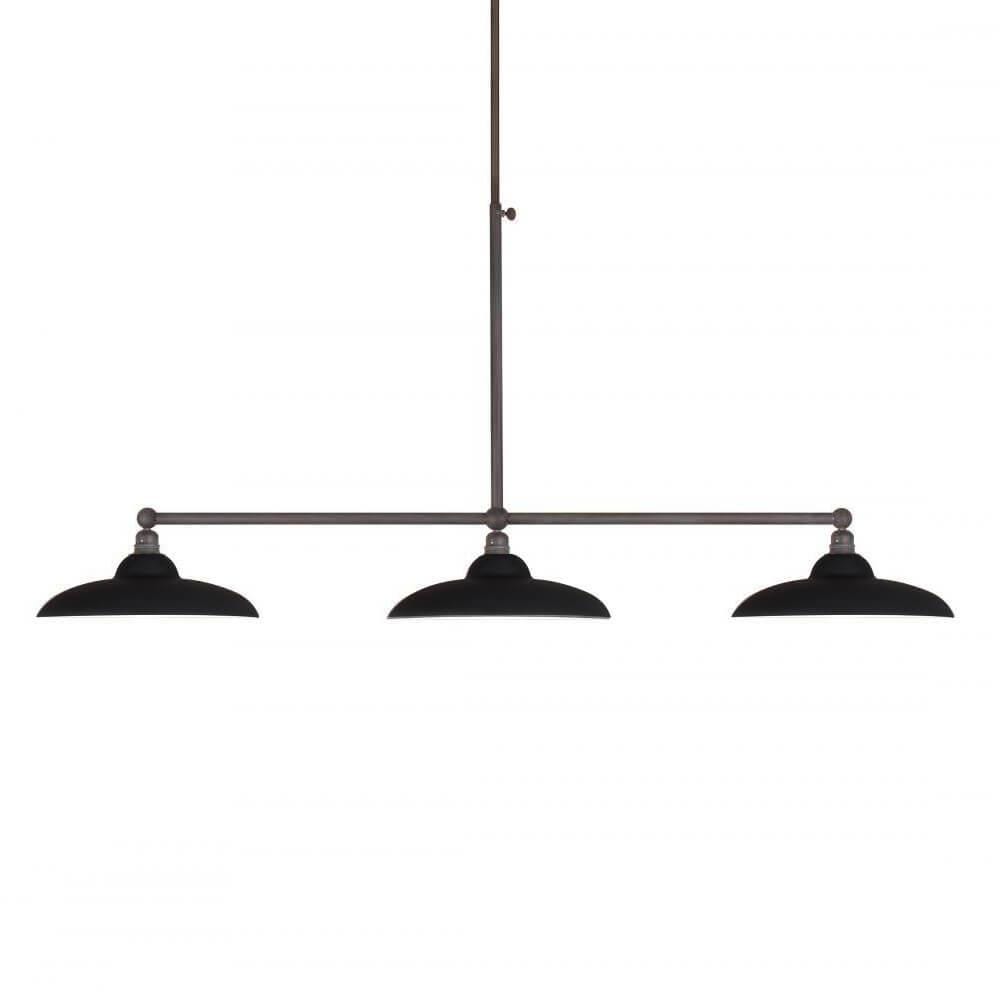 Teviot Pendant 3 Shades Matt Black Designer Pendant Lighting