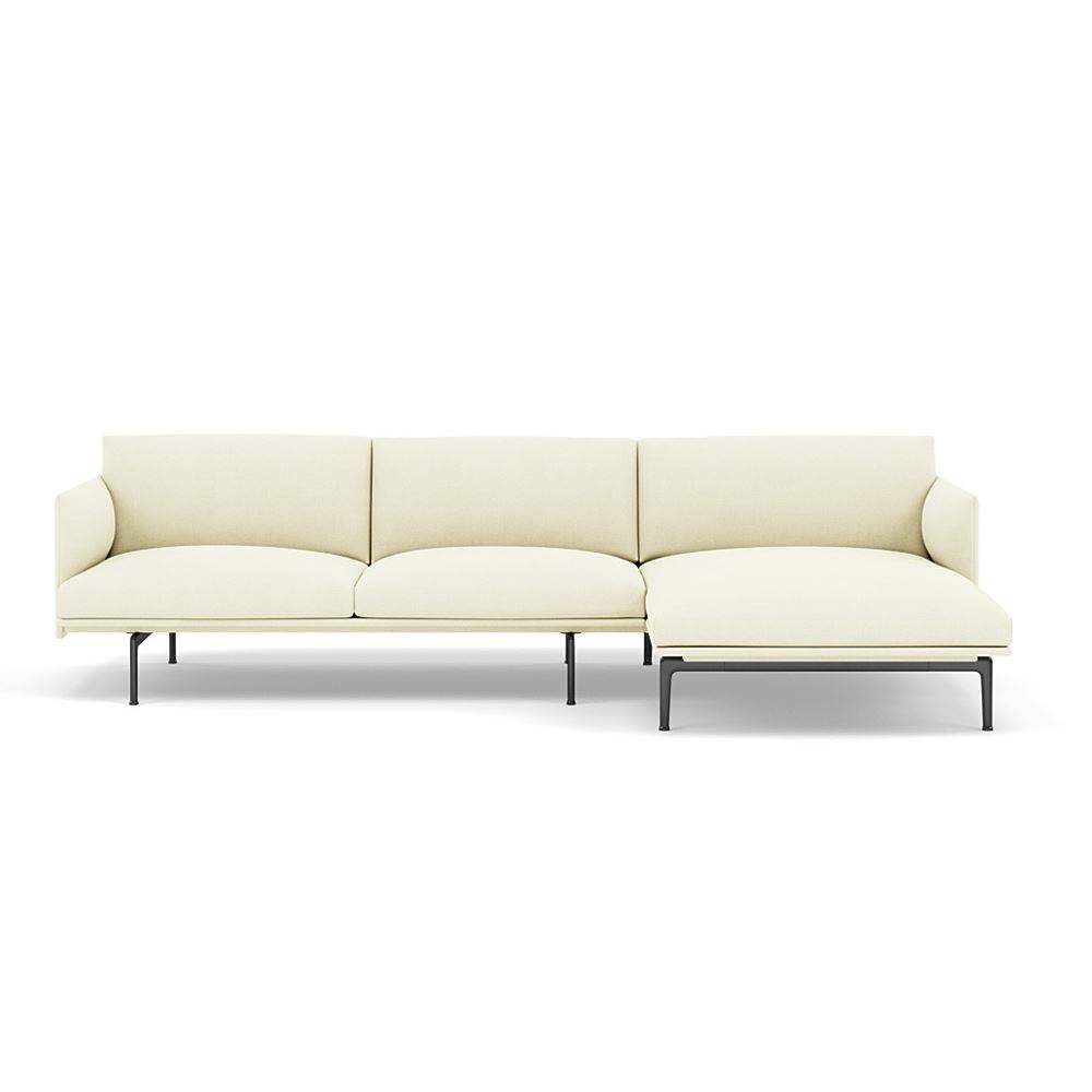 Outline Sofa With Chaise Longue Right Black Hallingdal 100