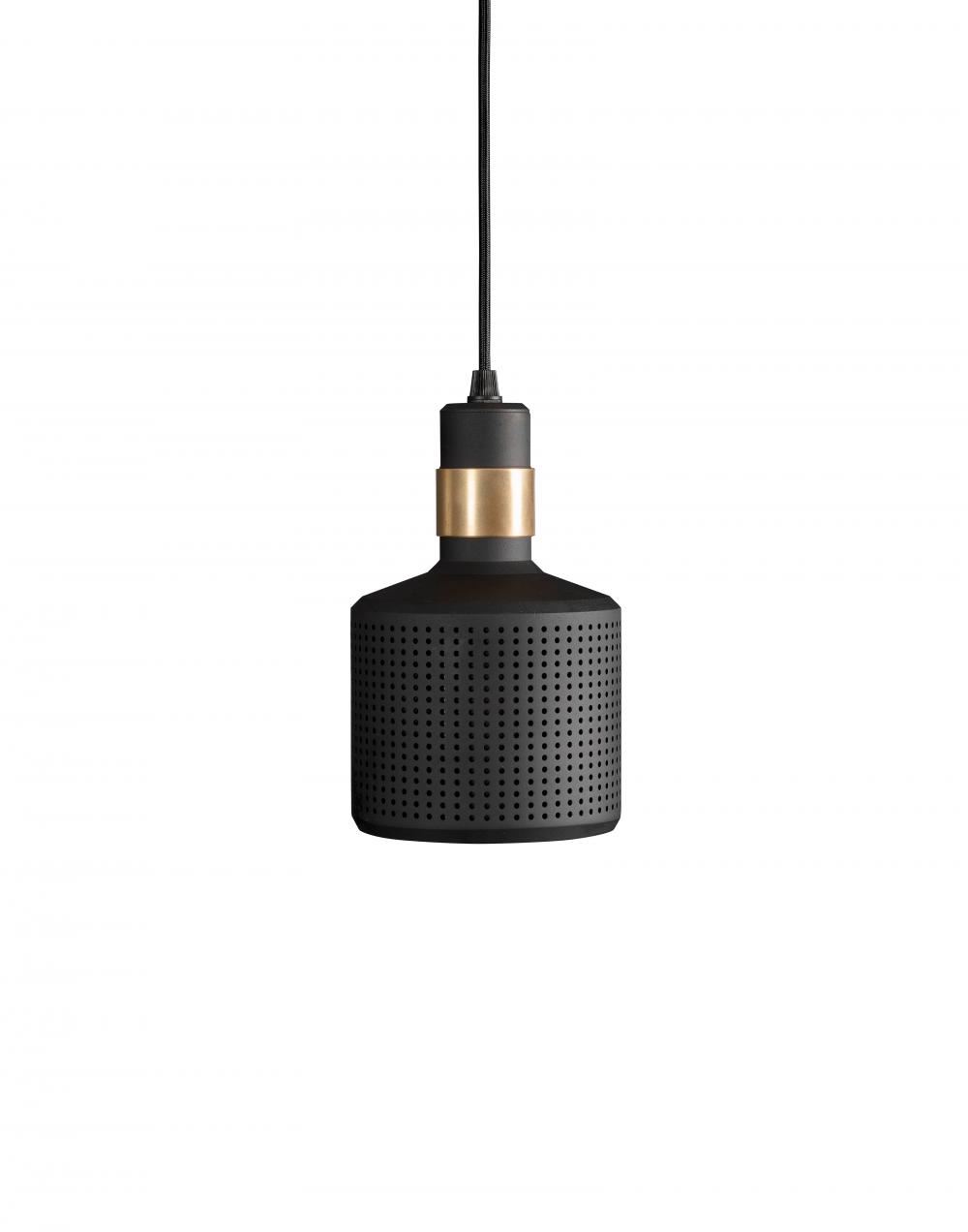 Bert Frank Riddle Pendant Matte Black With Brass Detail Designer Pendant Lighting