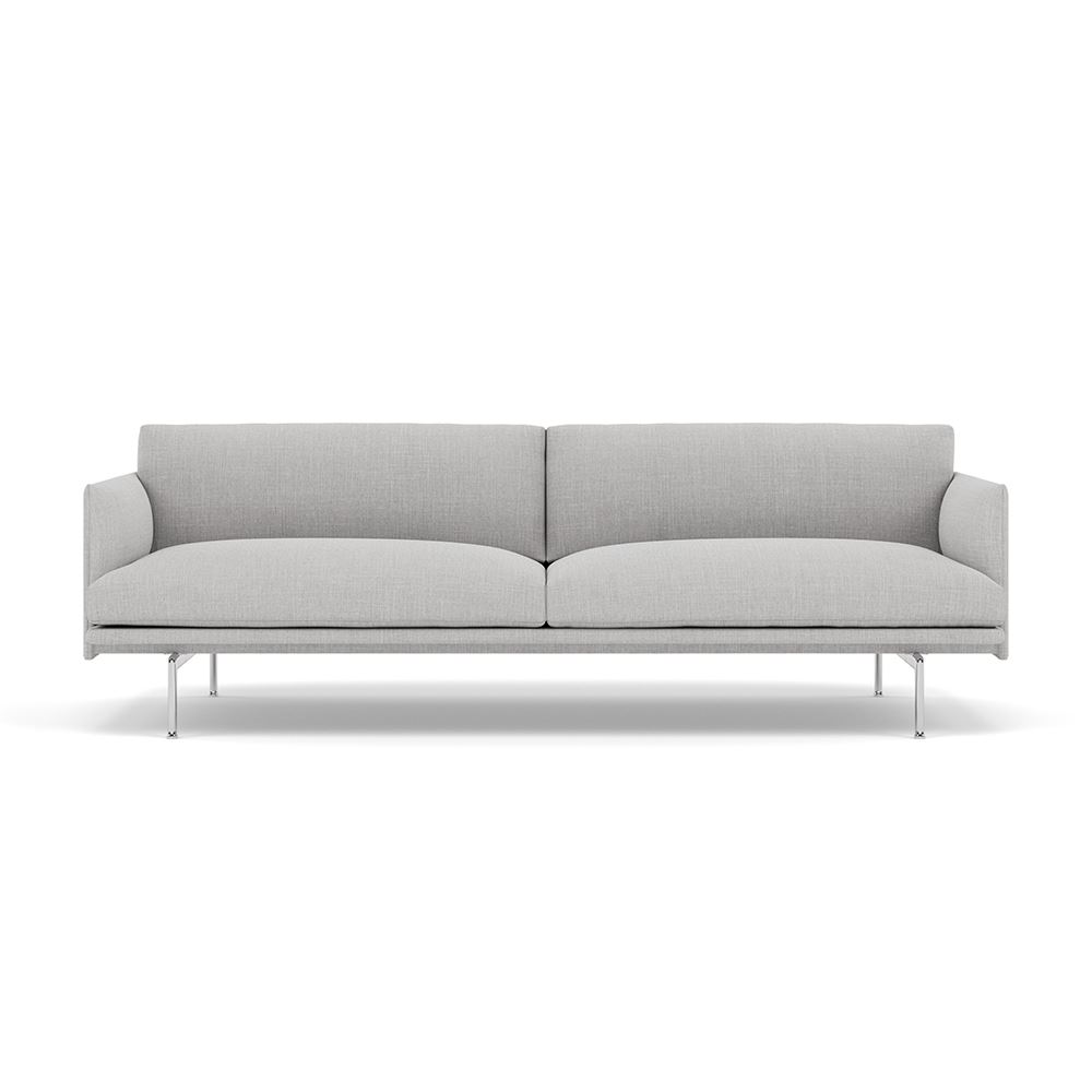 Outline 3seater Sofa Polished Aluminum Remix 123