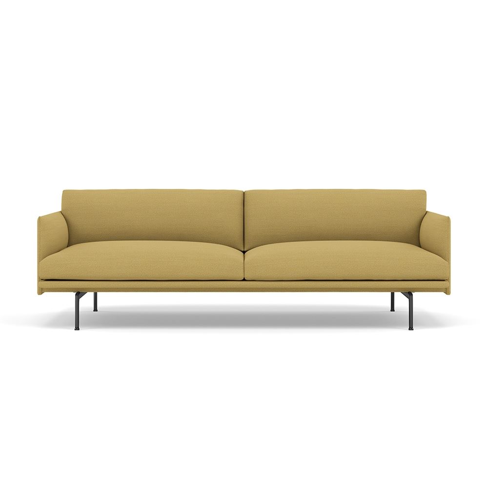 Outline 3seater Sofa Black Hallingdal 407