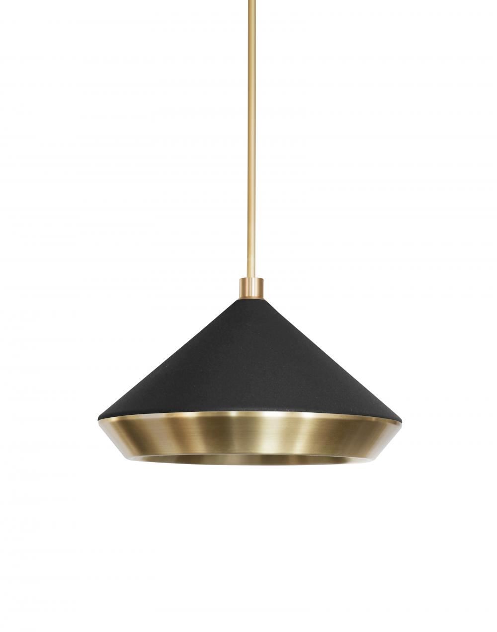 Bert Frank Shear Pendant Xl Brass Matte Black Designer Pendant Lighting