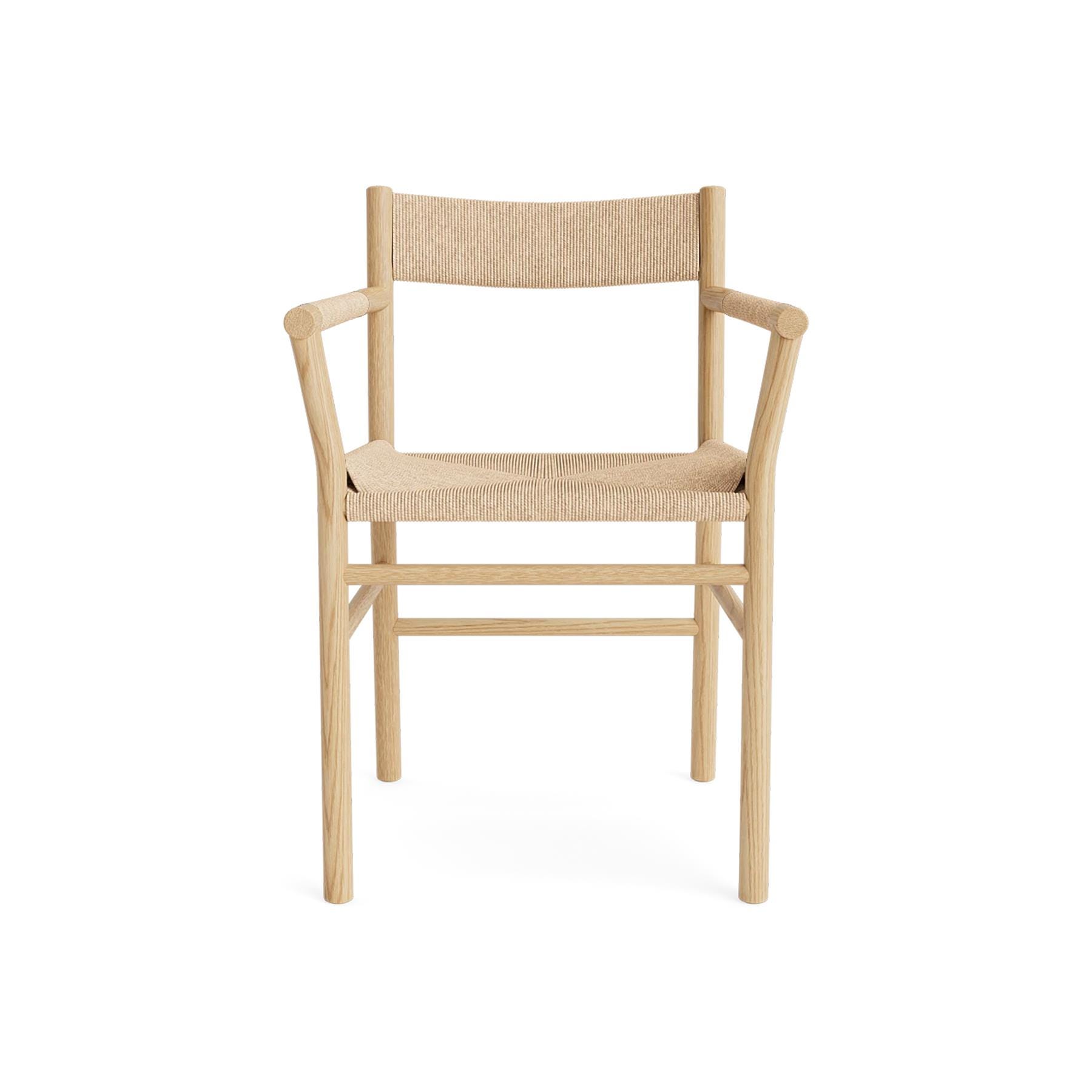 Make Nordic Cord Dining Chair Solid Oak Frame With Arm Rests Light Wood Designer Furniture From Holloways Of Ludlow