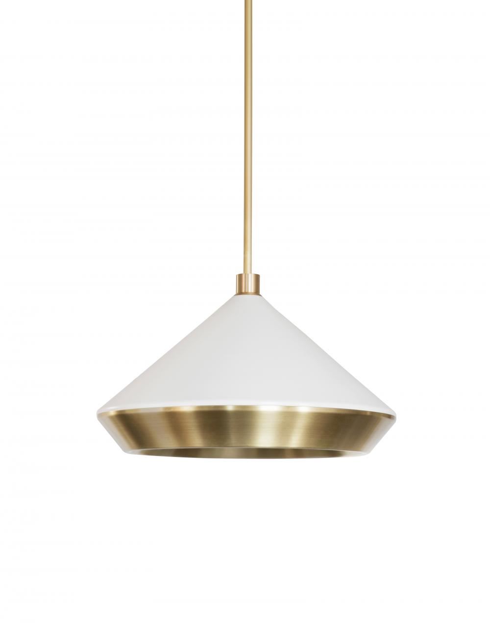 Bert Frank Shear Pendant Xl Brass Matte Old English White Designer Pendant Lighting