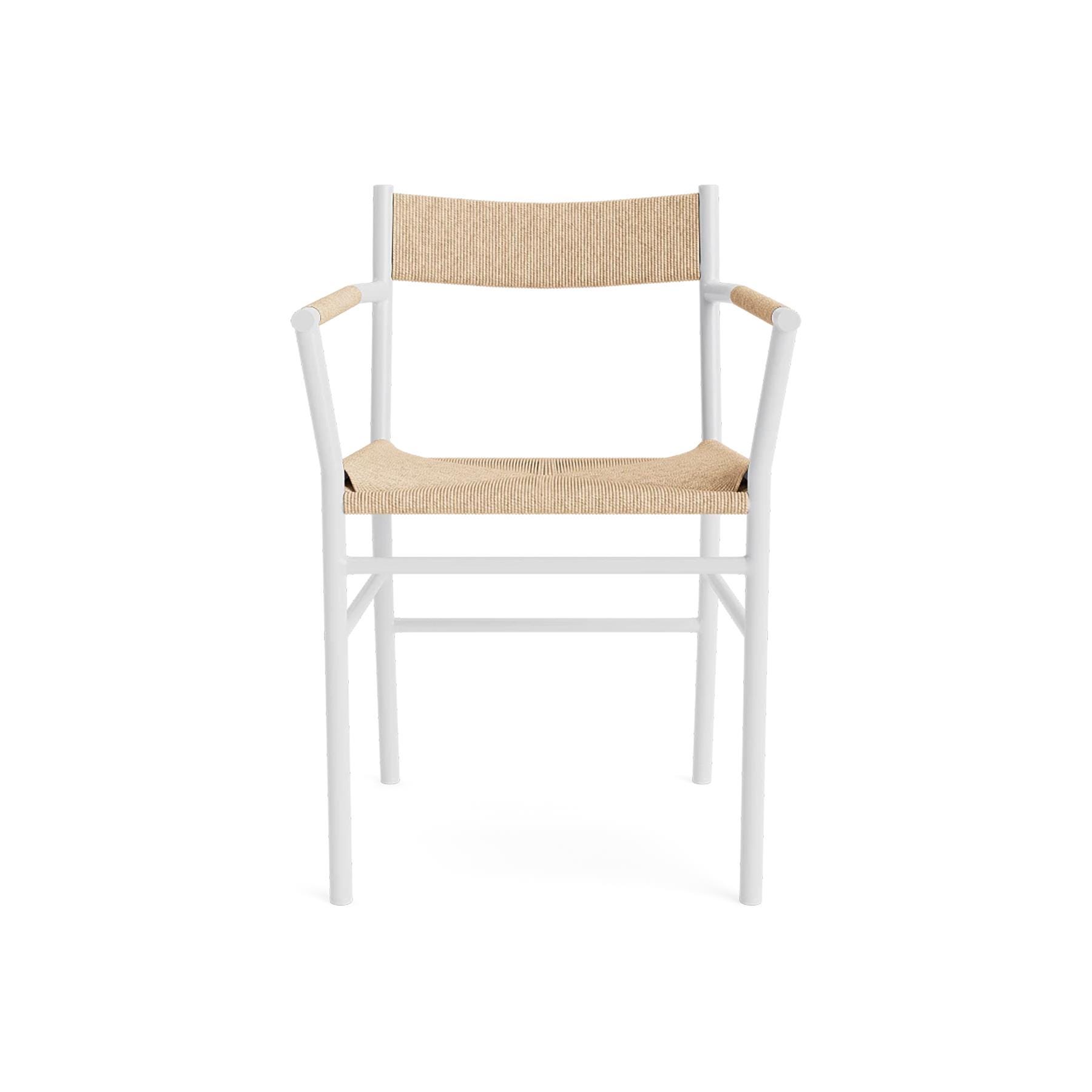 Make Nordic Cord Dining Chair White Steel Frame With Arm Rests Designer Furniture From Holloways Of Ludlow