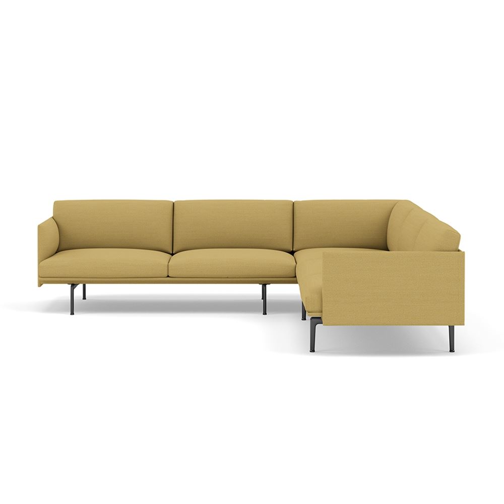 Outline Corner Sofa Black Hallingdal 407