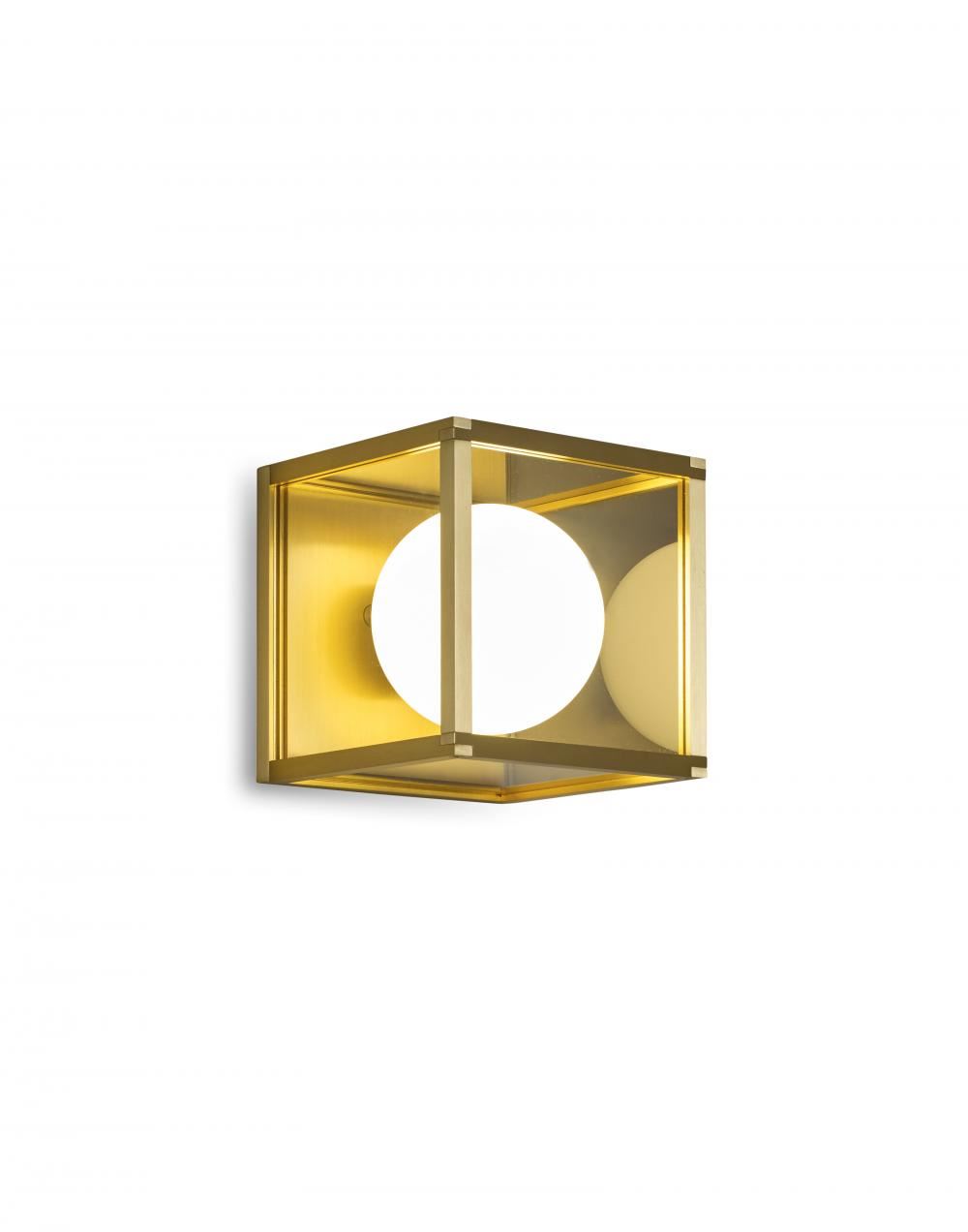 Pearl Wall Light Single Satin Brass