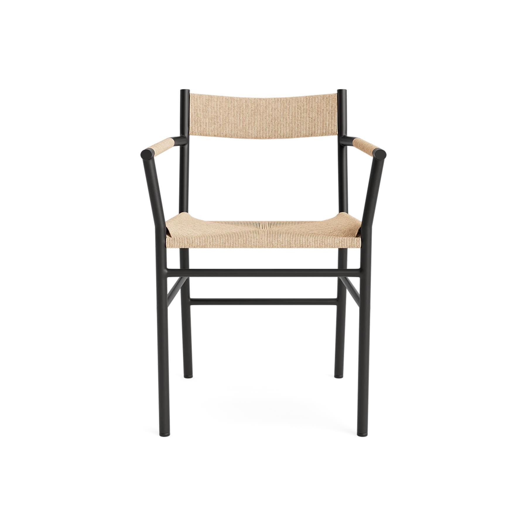 Make Nordic Cord Dining Chair Black Steel Frame With Arm Rests Designer Furniture From Holloways Of Ludlow