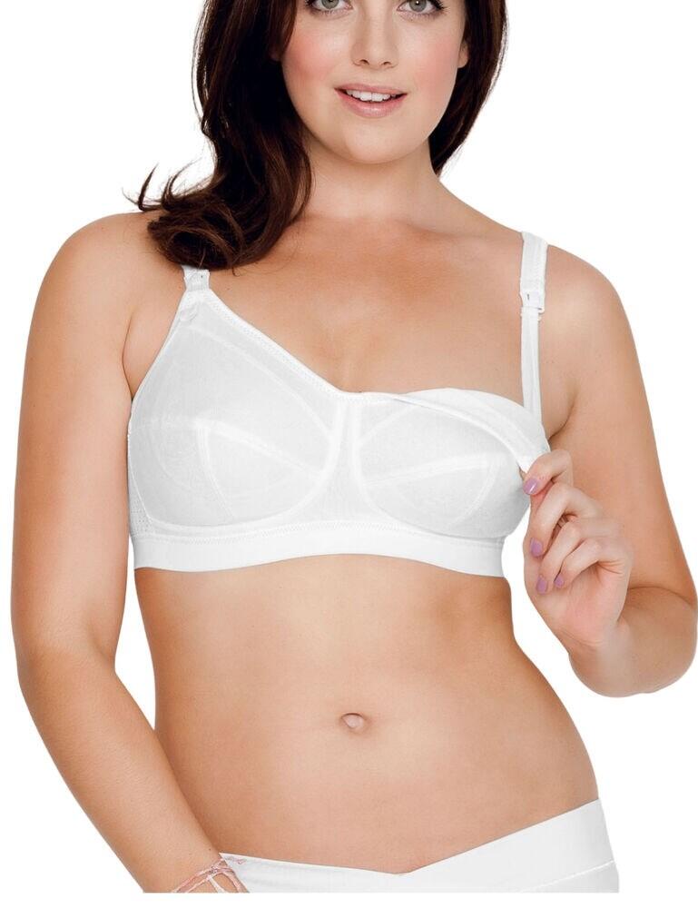 Feeling comfortable while nursing is important, and it is also very important to buy your nursing bras from a specialist, and Anita Maternity are just that. This nursing bra from the Miss Cotton range by Anita Maternity is non-wired for comfort and a natural feel, but also offers support thanks to the three-section cups. The KwikKlip system offers a quick and easy way to breastfeed, allowing easy access to the breast for nursing. The straps are adjustable, allowing you to find a unique fit, and this bra secures at the rear with a hook and eye closure.  Nursing bra from Anita Maternity Non-wired, non-padded cups for a natural fit and feel Three-section cups KwikKlip system Adjustable straps Secures at the rear with hook and eye Composition: 90% Cotton &pipe; 10% Nylon Listed in UK sizes  46347-85055-1133331 5051  Nursing bra