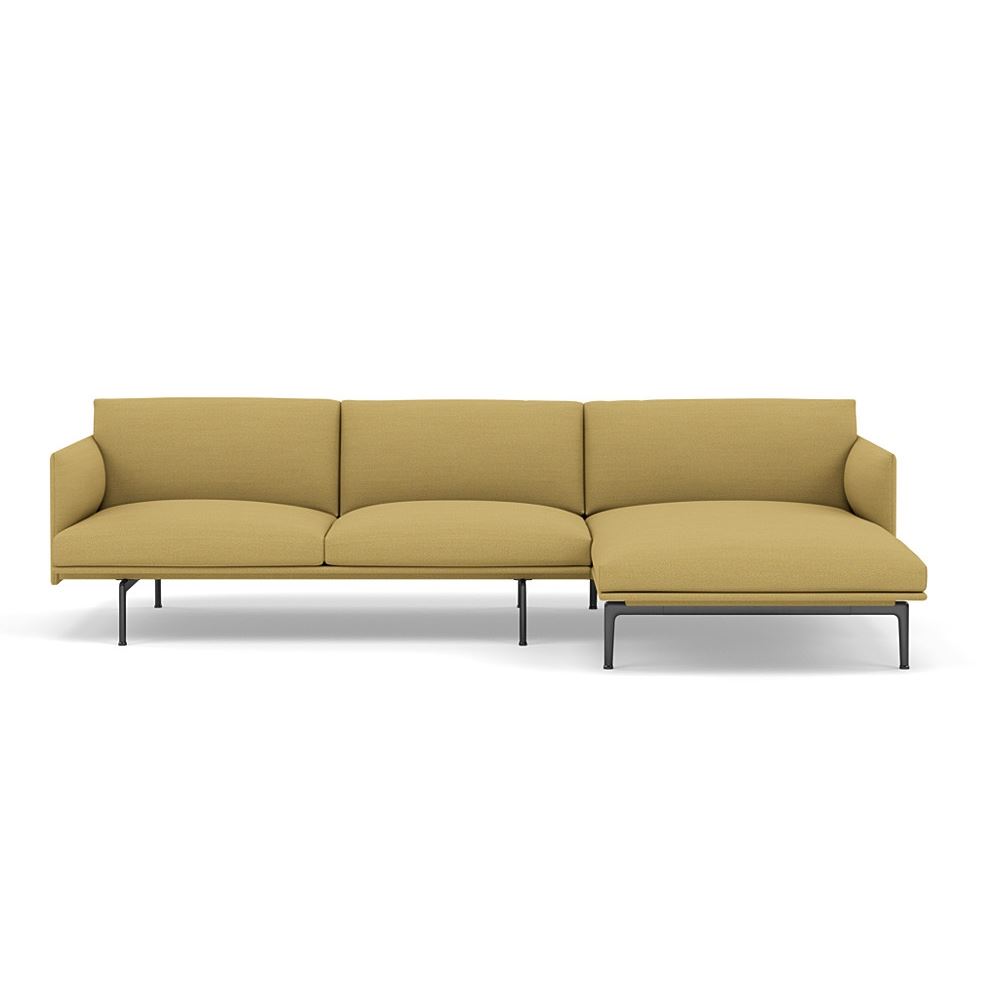 Outline Sofa With Chaise Longue Right Black Hallingdal 407