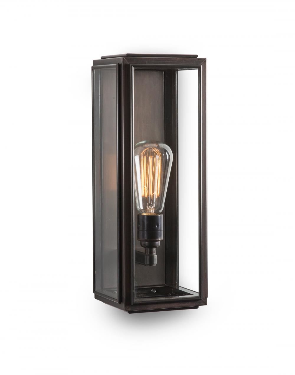 J Adams Ash Box Light Medium Bronze Clear Outdoor Lighting Outdoor Lighting Bronze