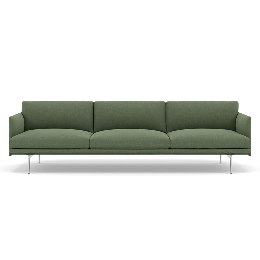 Outline Sofa 35seater Polished Aluminum Canvas 926