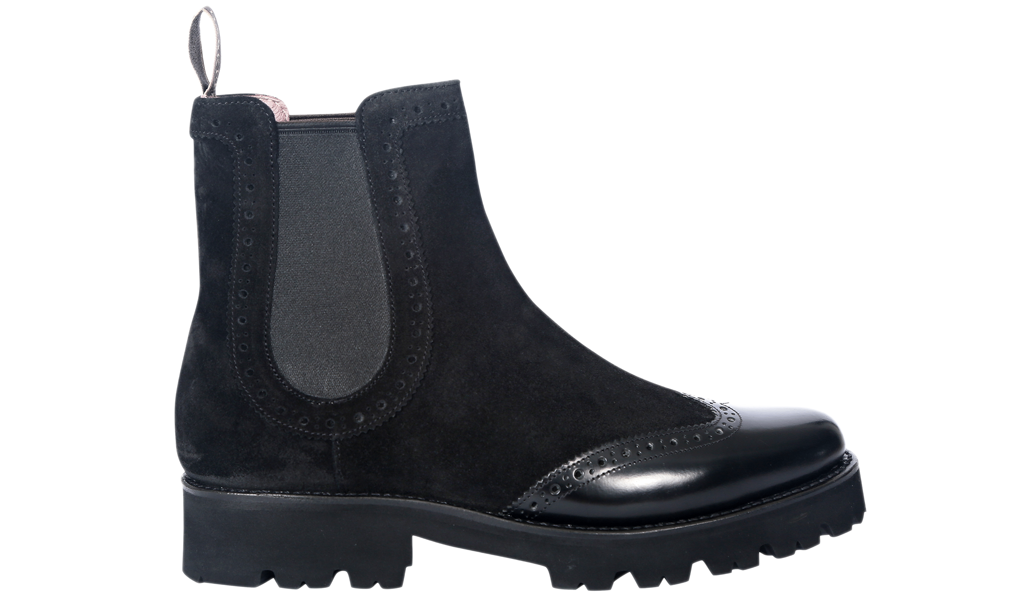 Jessie - Black Suede / Black Polish Wing, 9.5 / D
