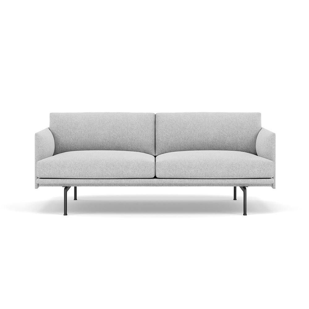 Outline Sofa 2seater Black Hallingdal 116