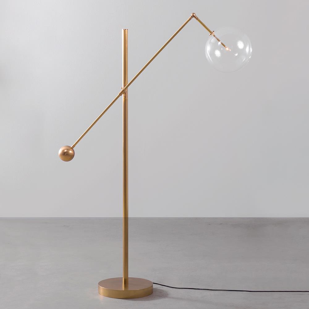 Brass Milan Floor Lamp 1 Arm