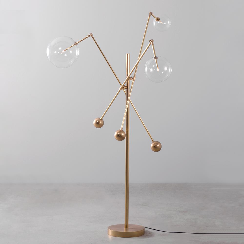 Brass Milan Floor Lamp 3 Arms