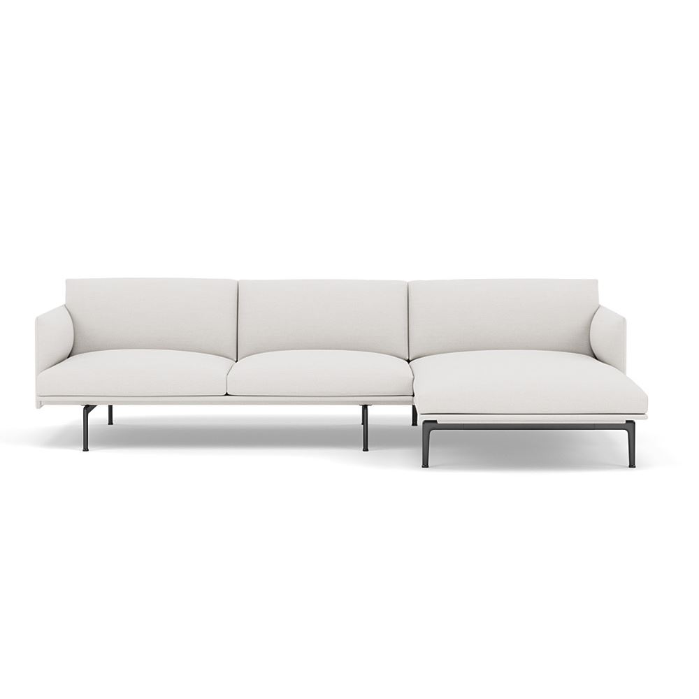 Outline Sofa With Chaise Longue Right Black Hallingdal 103