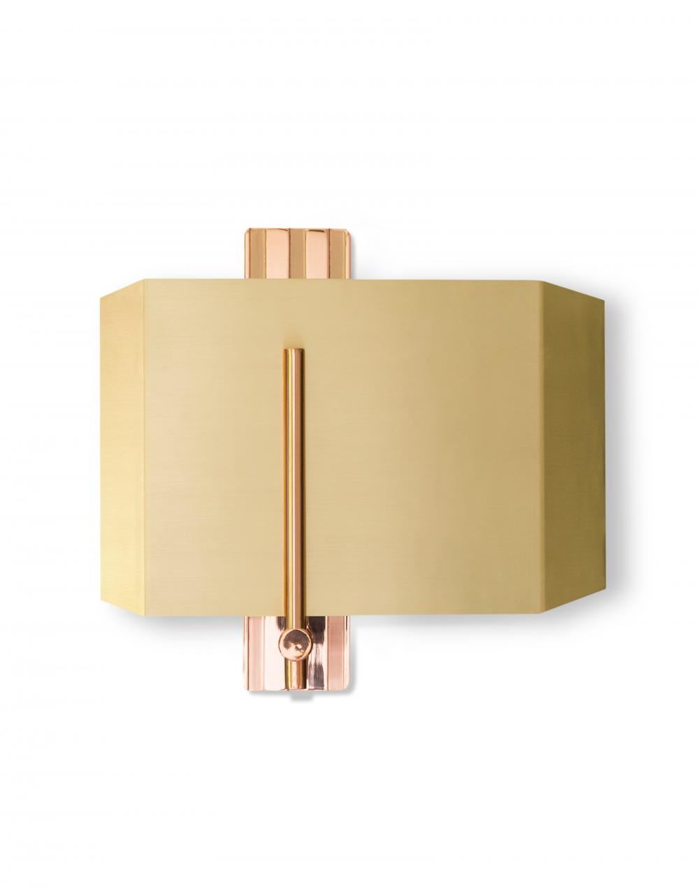 Aegis Wall Light Copper Brass Left