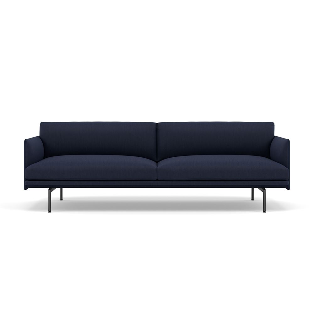 Outline 3seater Sofa Black Balder 782