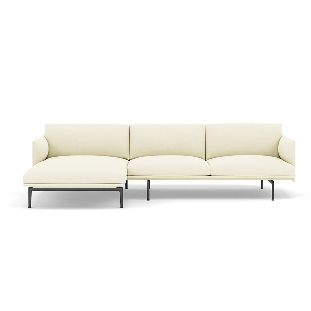 Outline Sofa With Chaise Longue Left Black Hallingdal 100