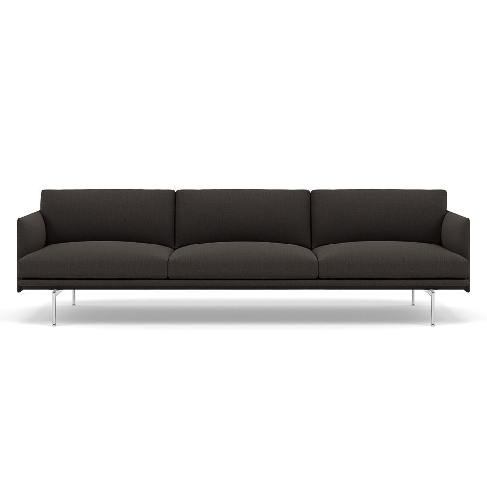 Outline Sofa 35seater Polished Aluminum Canvas 174