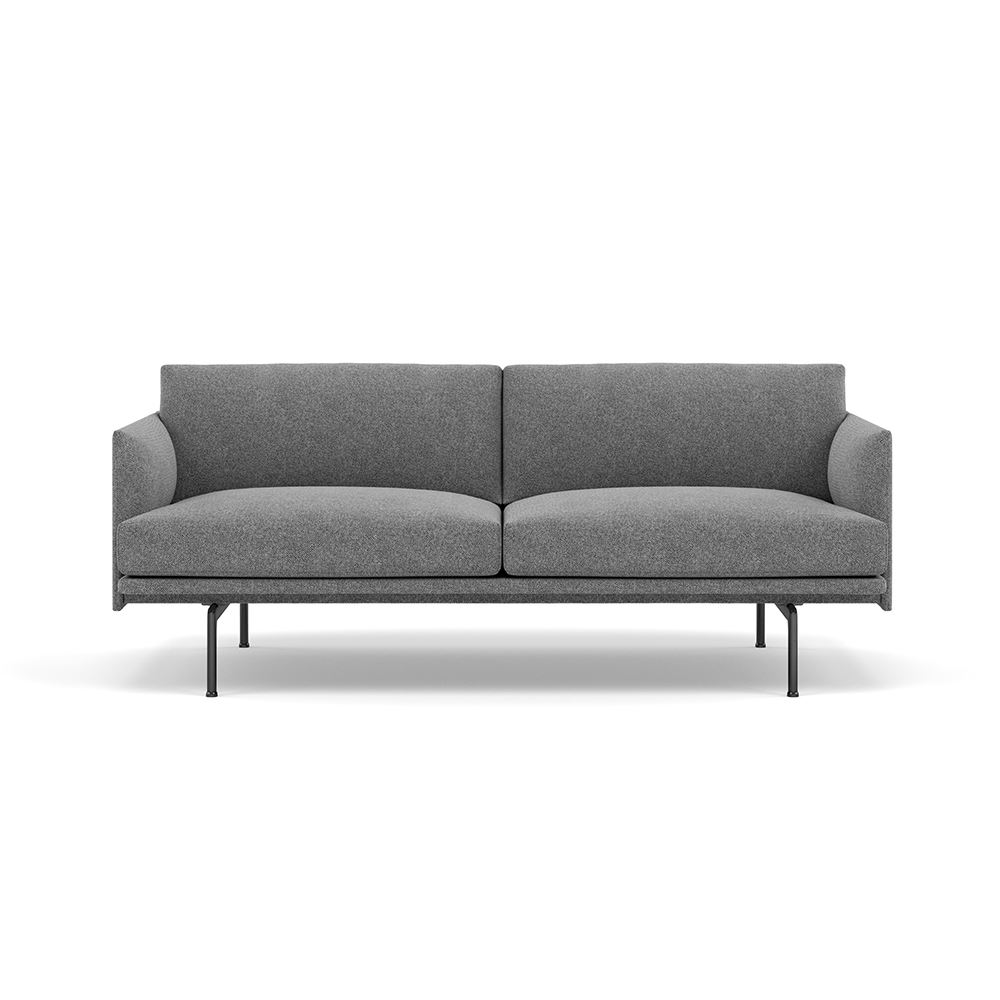 Outline Sofa 2seater Black Hallingdal 166