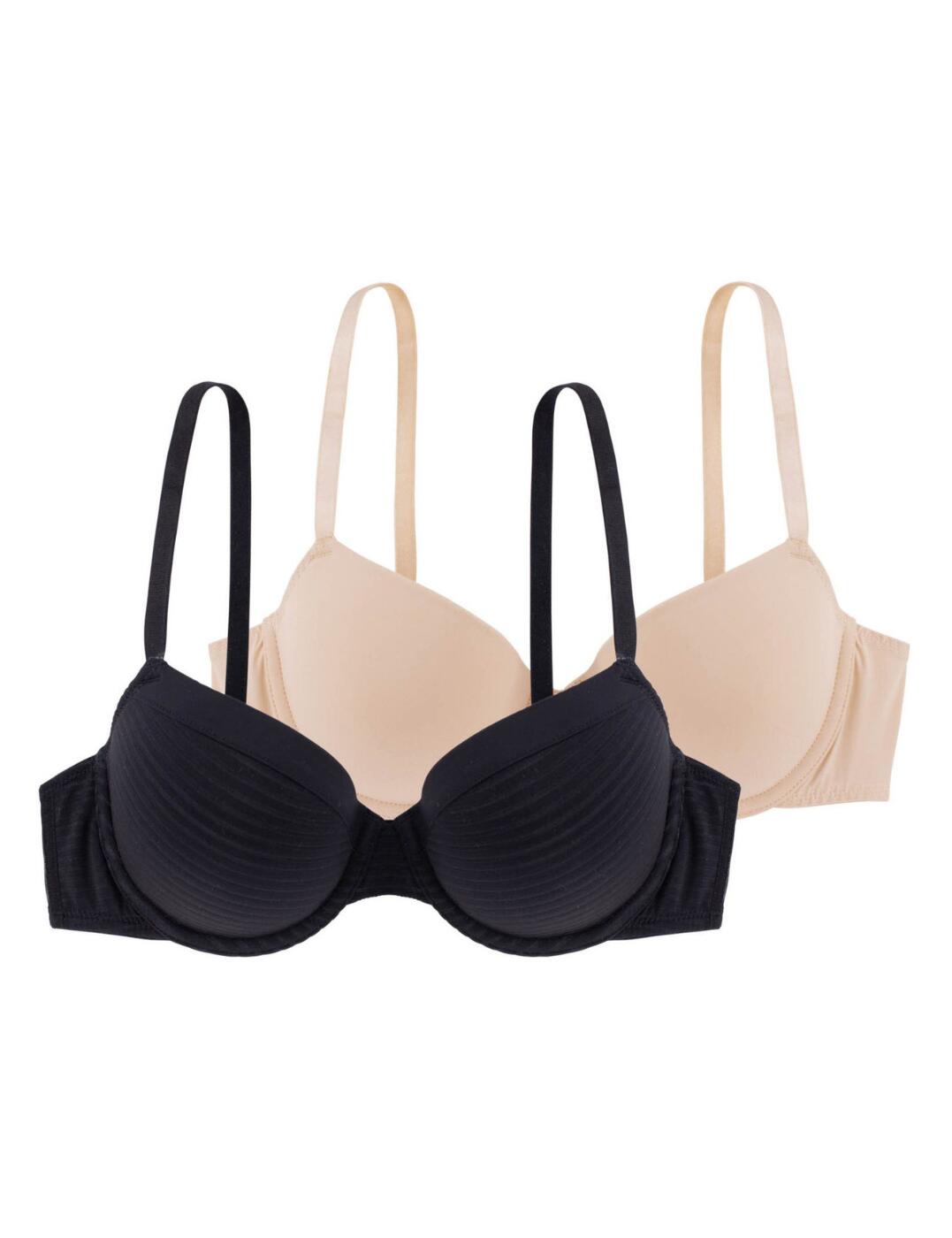 Step up your fashion essentials game with the Dorina Lousie demi bra 2 pack! This set has every feature you need for everyday comfort and support, all conveniently bundled in a 2-pack. No more struggling with ill-fitting bras, with the Dorina Lousie demi bra 2 pack, you can enjoy sleek moulded cups, superior support from underwires, and adjustable shoulder straps. The lightly padded design ensures a natural and comfortable shape, and the hook and eye closure provide a secure fit.  Demi bra 2 Pack Sleek minimal design Moulded cups Underwired for support Lightly padded for shape Adjustable shoulder straps Hook and eye closure Country of origin: China Composition: 57% Polyamide &pipe; 35% Polyester &pipe; 8% Elastane Listed in UK sizes  62572-107954-1431287 D001925MI066 Moulded Bra